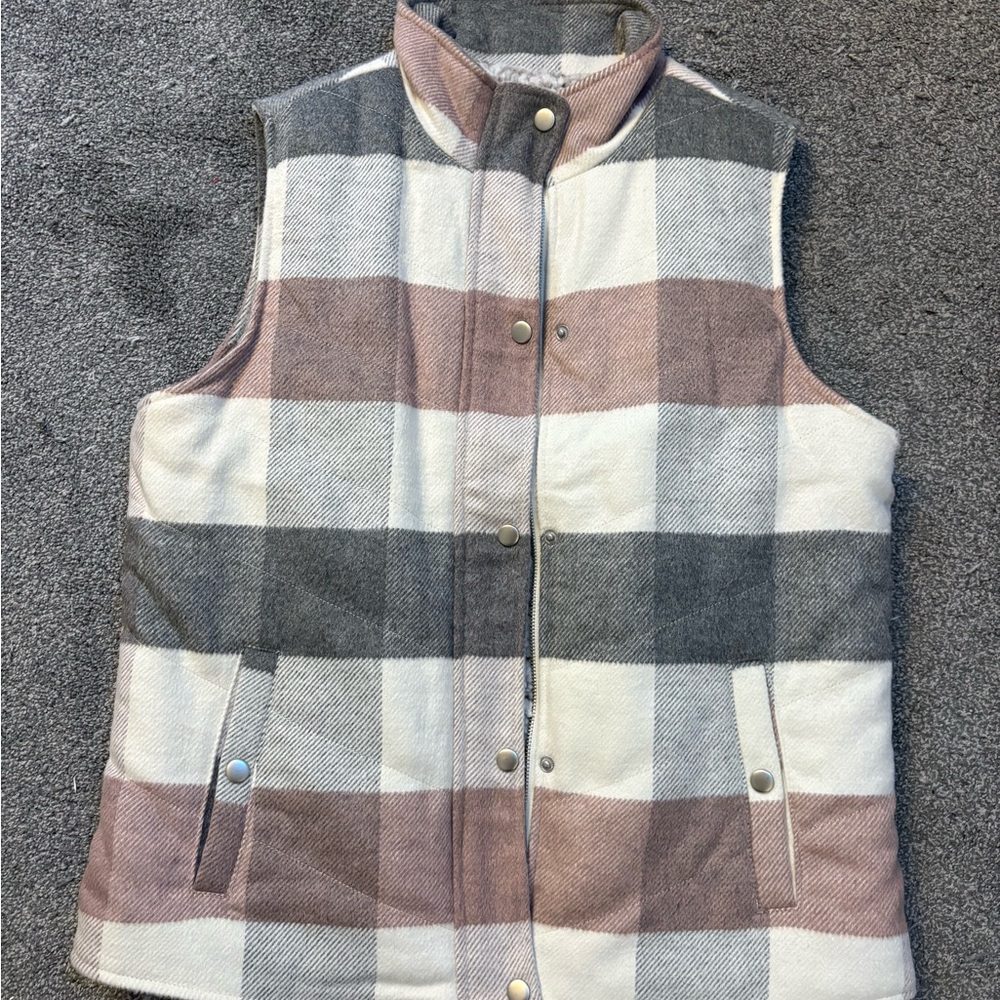 Plaid Sleeveless Vest